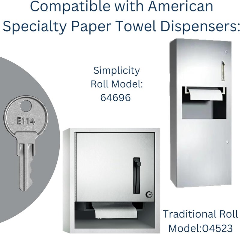 Robby's Cloud E114 Dispenser Key for ASI Paper Towel, Toilet Paper and Soap Dispensers (1 Pack) - Image 2